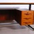 Beautiful mid-century desk with drawers, 1960s design, unique curved wood handles. Dimensions: Maximum height 76.5 cm...