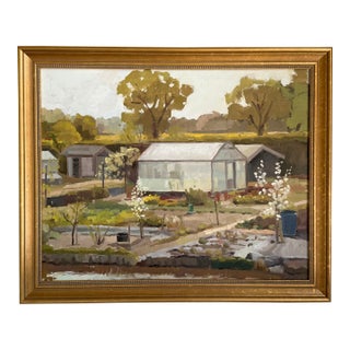 Gardens and Greenhouse Traditional Oil Painting For Sale