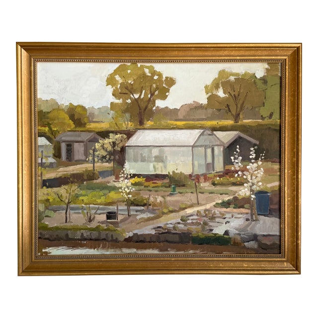 Gardens and Greenhouse Traditional Oil Painting For Sale