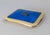 American Mid-Century Vintage Blue and Cream Guilloche Enamel Makeup Compact For Sale - Image 3 of 9