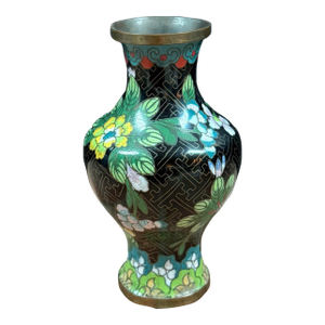 Antique Chinese Cloisonné Petite Vase - 5.25” Tall