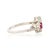 Ruby Red 18k Gold Mozambique Natural Ruby & Diamond Floral Halo Cocktail Ring Size 7 For Sale - Image 8 of 16