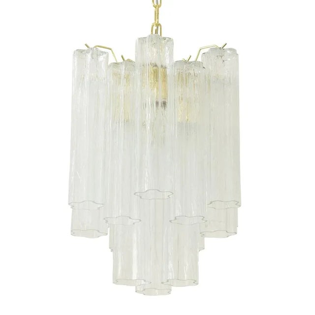 A great classic of italian vintage design and at the same time a magnificent contemporary glass chandelier in murano mid-...