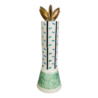Alessandro Mendini, White and Blue Columns Fountain, 1986, Ceramic For Sale