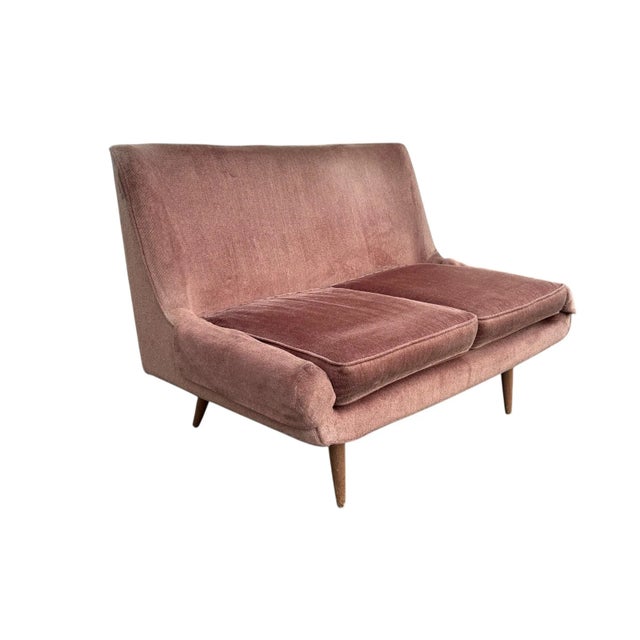 Bassett Furniture Mid Century Brown Upholstered Sofa by Prestige for Bassett For Sale - Image 4 of 12