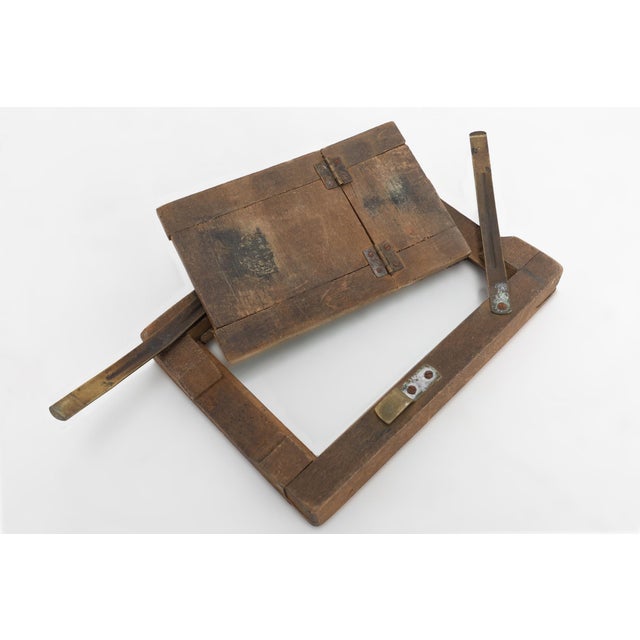20th Century Rustic Wooden Photo Frame with Glass, France, 1920s For Sale - Image 9 of 11