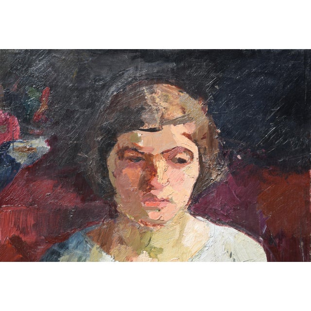1920s Charlotte Hilmer, Charlotte Hilmer, Painting, Young Woman, 1939-45, Framed, 1920s, Oil on Canvas For Sale - Image 5 of 11