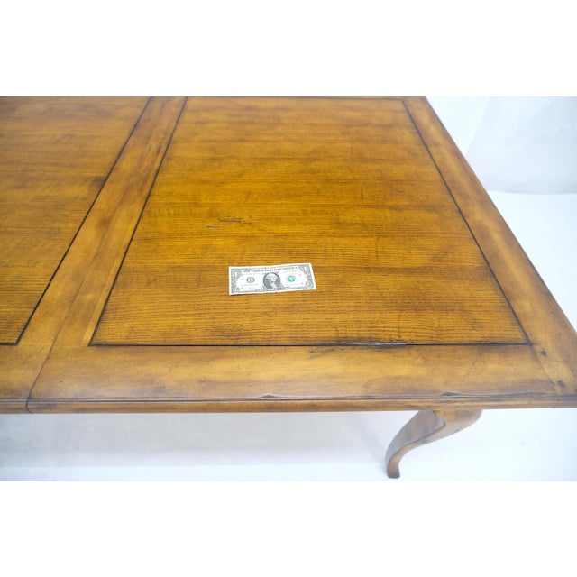 Chestnut and Cherry Country French Cabriole Leg 2x18" Leaves Dining Table MINT For Sale - Image 9 of 12