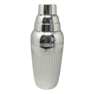 Vintage English Art Deco Silver-Plated Cocktail Shaker, 1930s For Sale