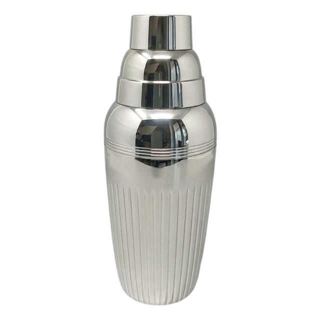 Vintage English Art Deco Silver-Plated Cocktail Shaker, 1930s For Sale