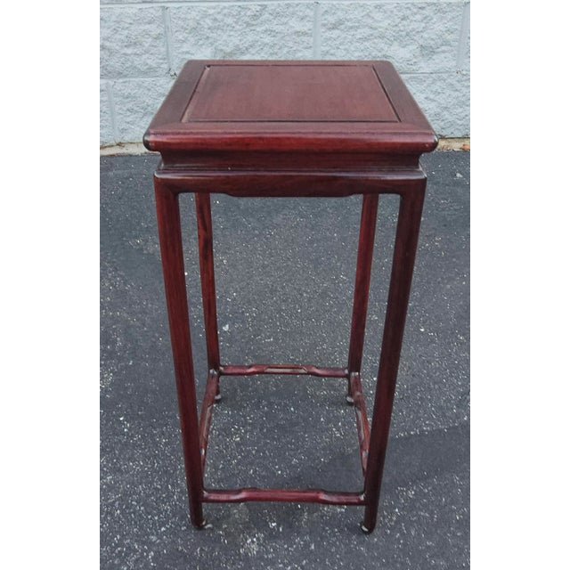 Asian Solid Rosewood Ming Plant Stand, Display Pedestal or Candle Stand For Sale In Washington DC - Image 6 of 7