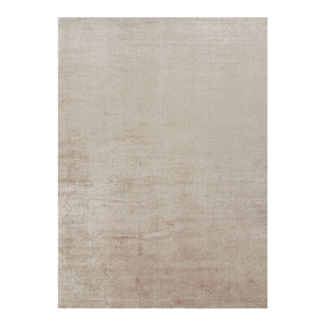 Rug & Kilim’s Oversized Contemporary Textural Solid Rug in Beige Tones - 13x18 For Sale