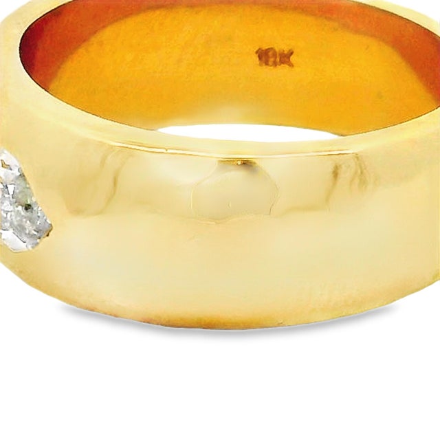 Talia Jade 18k Gold Flush Set Marquise Diamond Band Ring, Size 6.5 For Sale In Miami - Image 6 of 7