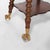 American Large Antique Rj Horner School Carved Oak Lamp Table With Gilt & Crystal Feet For Sale - Image 3 of 7