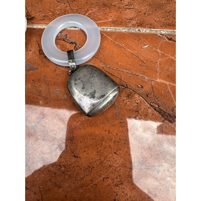 1970s Pair of Vintage Silver Metal Baby Toys For Sale - Image 5 of 7