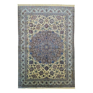 Persian Nain 6La Silk & Cork Wool Hand-Knotted H1 For Sale