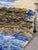 Contemporary Moroccan Rug | Handwoven Berber Wool Rug with Blue Field and Abstract Landscape Motifs This painterly...