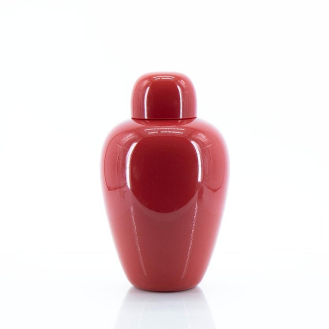 Red Cinesi Series Vase in Murano Glass by Venini, 2004 For Sale - Image 8 of 8