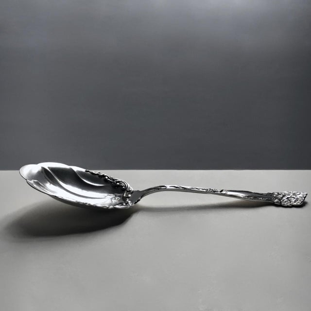 Metal American Silver Sp Co. Silver Berry Spoon Circa 1900 For Sale - Image 7 of 17
