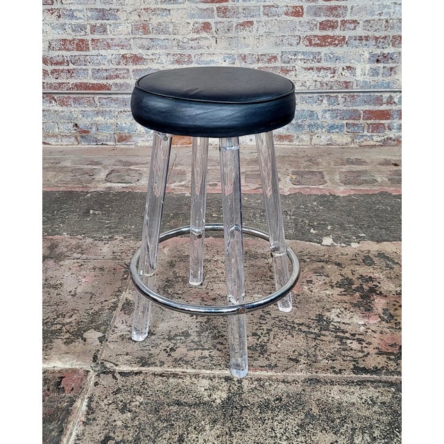 Mid Century 1960s Lucite Bar Stools - Set of 3 For Sale In Los Angeles - Image 6 of 8