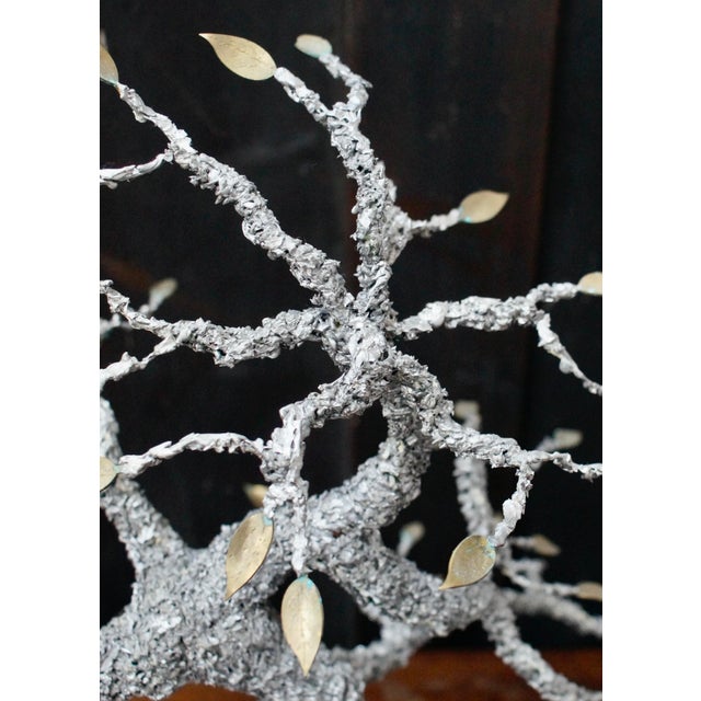 Metal Vintage Silver Solder Cascading Bonsai Tree, 1970s For Sale - Image 7 of 9