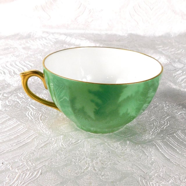 1950s Green Pickard Teapot With Sugar Bowl, Creamer and Five Cups - 10 pcs For Sale - Image 11 of 13
