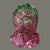 Glass Vintage Art Glass Vase Two-Tone Cranberry & Green Ruffled Top For Sale - Image 7 of 7