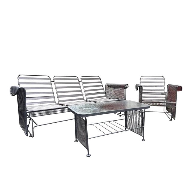 1960s Russell Woodard Sculptura Pool Side Dining Table H& 4 Chairs, Attributed For Sale - Image 5 of 10