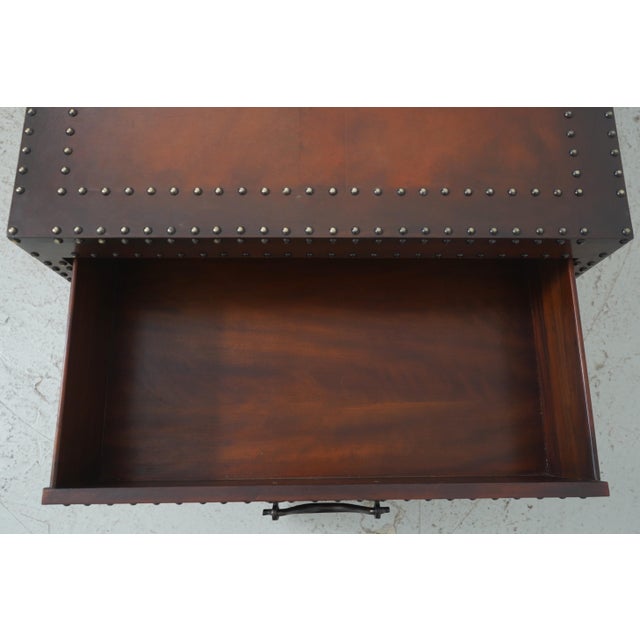 1990s Ralph Lauren Leather Studded Claw Foot Coffee Table For Sale - Image 5 of 17