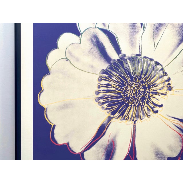 2000 - 2009 Andy Warhol Foundation Lithograph Print Framed Extra Large Pop Art Poster " Flower for Tacoma Dome " 1982 For Sale - Image 5 of 12
