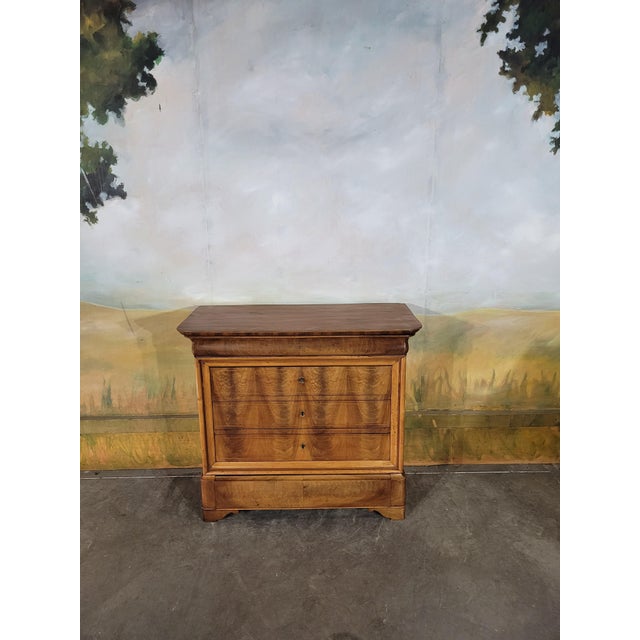 Small Louis Philippe Walnut Chest of Drawers For Sale - Image 13 of 13