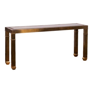 Brass Chinoiserie Console Table For Sale