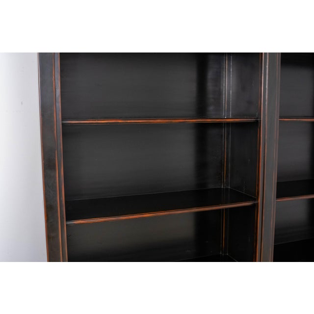 Theodore Alexander Large Ebonized Country French Bookcase Hutch For Sale - Image 9 of 18