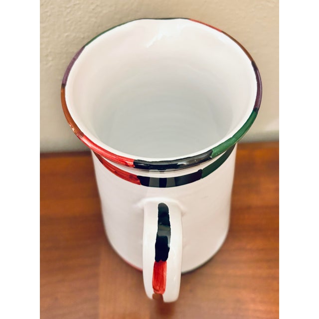 1990s 1990s Deruta Circo by Bill Goldsmith Italy Large Beverage Pitcher, Jug For Sale - Image 5 of 10