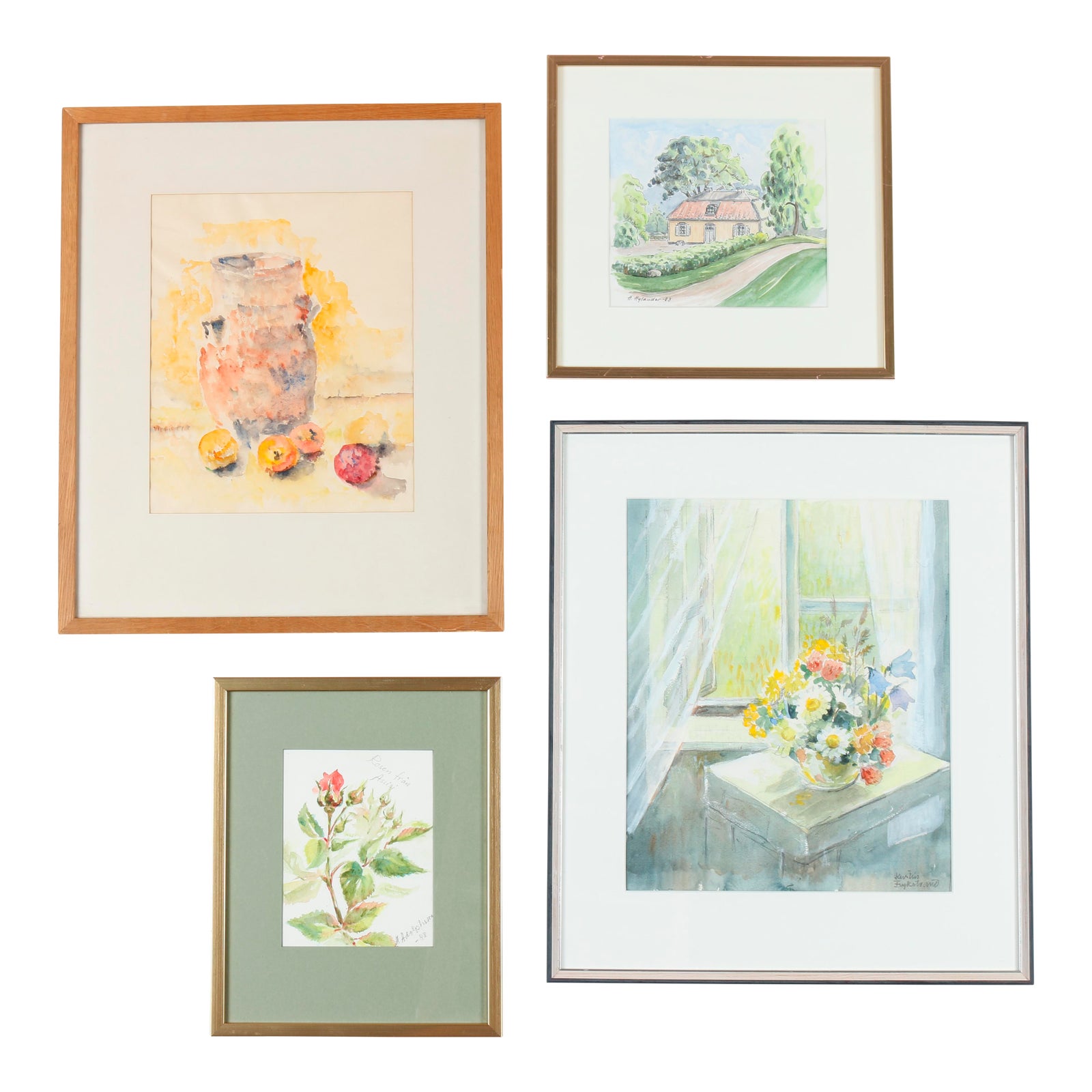 Watercolor Gallery Wall Art Paintings Set of 4 Chairish