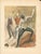 Original 1932 Art Deco sporting print by Milivoj Uzelac depicting a masked fencer lunging while observers stand behind....