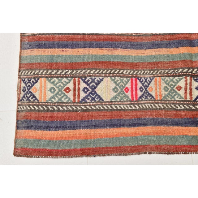 Textile Vintage Turkish Kilim Rug For Sale - Image 7 of 11