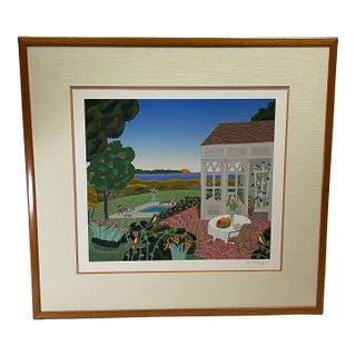 Late 20th Century Rare Thomas McKnight Serigraph on Canvas Limited Hard to Find - Numbered & Signed For Sale