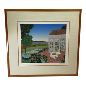 Late 20th Century Rare Thomas McKnight Serigraph on Canvas Limited Hard to Find - Numbered & Signed