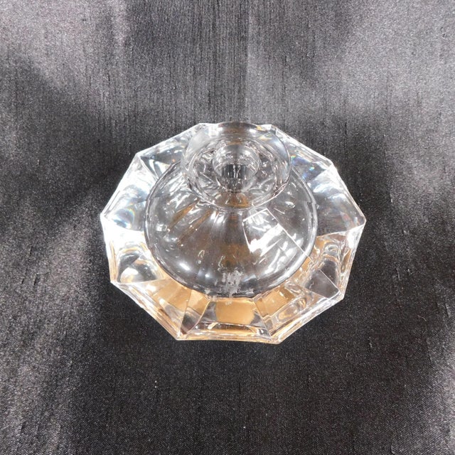 Contemporary 1960s Cut Crystal Perfume Bottle With Pointed Stoppe For Sale - Image 3 of 5