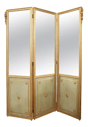 Louis XVI Style Three-Panel Screen