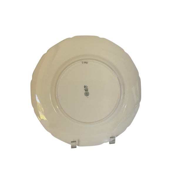Antique Royal Doulton Robert Allen Dinner Plates Mint Green Gold Gilt 10” Set of 12 (Dated 1916/1925) For Sale - Image 11 of 12