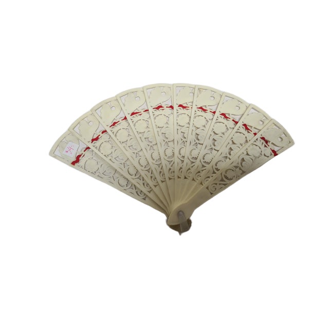 Art Nouveau Polish Celluloid Fan, 1930s For Sale - Image 3 of 4