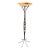 Rare Mid-Century Modern Rustic Hand-Forged Twisted Metal Torchiere Floor Lamp Attributed to Robert Sonneman for George Kovacs, Usa, C. 1990 For Sale