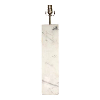 Vintage Mid-Century Modern Solid Marble Block Lamp For Sale