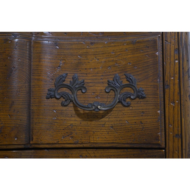 Baker Burl Wood & Oak Louis XV Style Commode Chest For Sale - Image 12 of 17