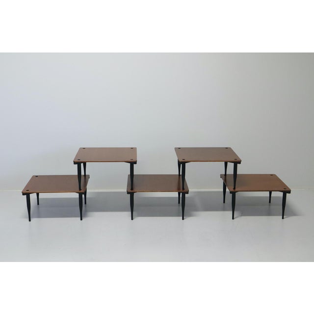 Model T8 Stackable Tables by Vico Magistretti for Azucena Italia, 1954, Set of 6 For Sale - Image 6 of 18