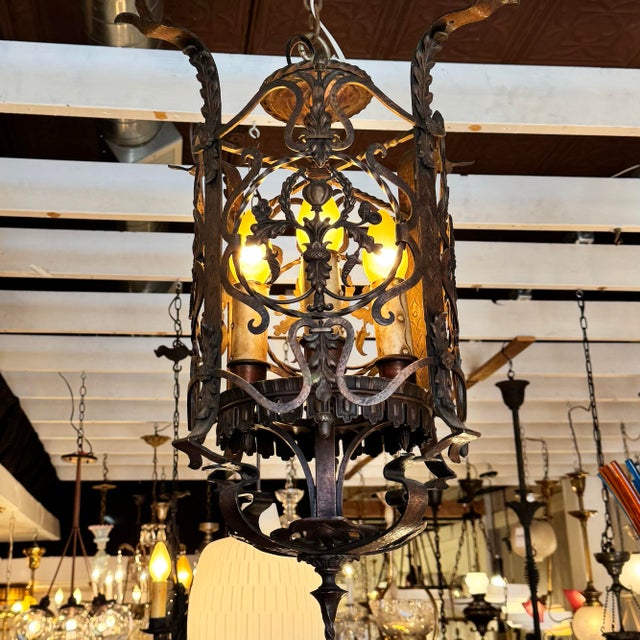 Gothic 1920’s Cast Brass Decorative Gothic Revival Fixture For Sale - Image 3 of 6