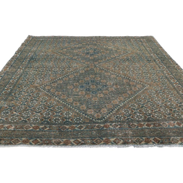 Rustic Early 20th Century Antique Persian Afshar Rug, 05'00 X 06'02 For Sale - Image 3 of 9