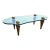 Francisco Hurtado Style Glass Coffee Cocktail Table For Sale